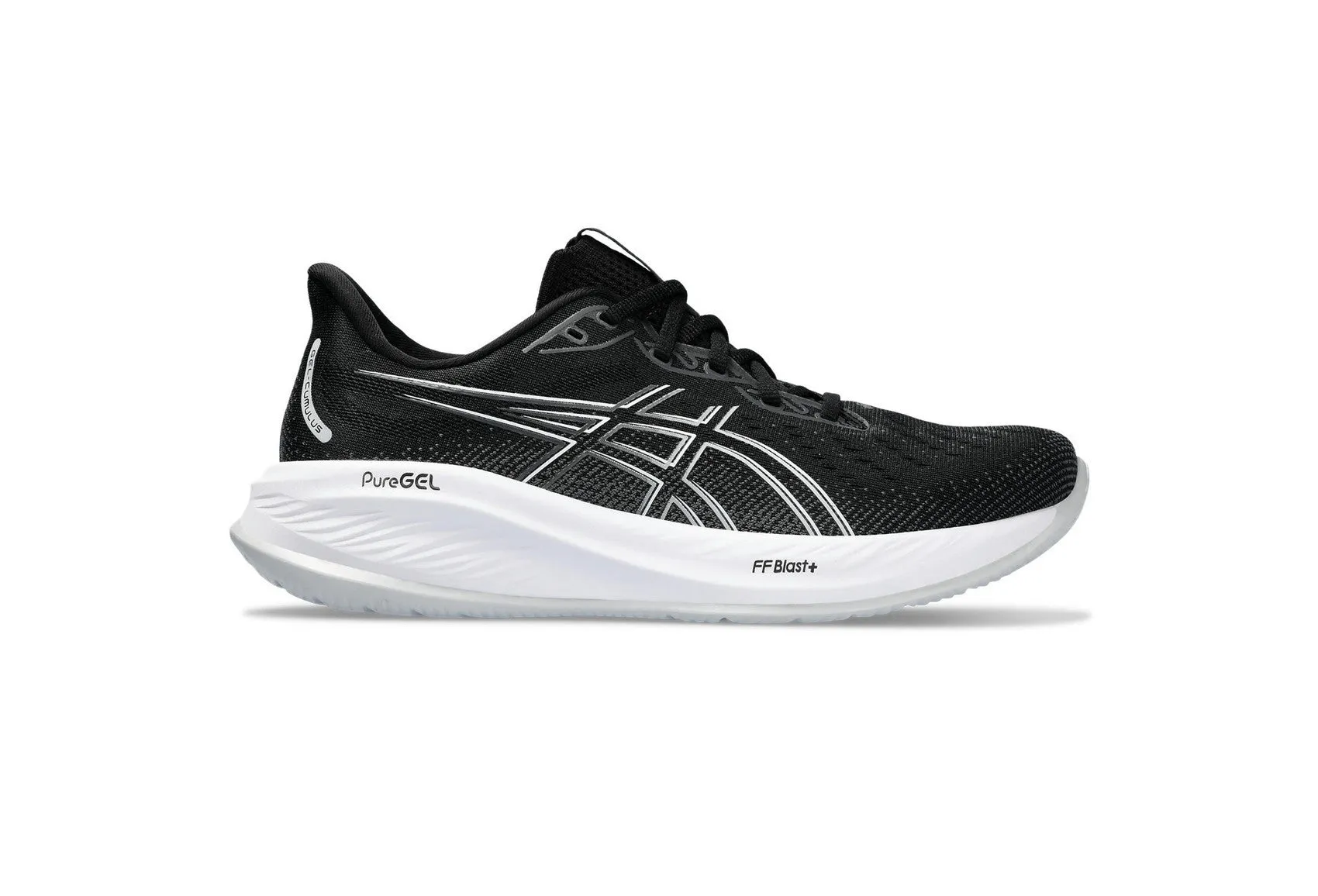 Asics Men's GEL-CUMULUS 26  Running Shoes in Black/Concrete Asics Shoe Laces