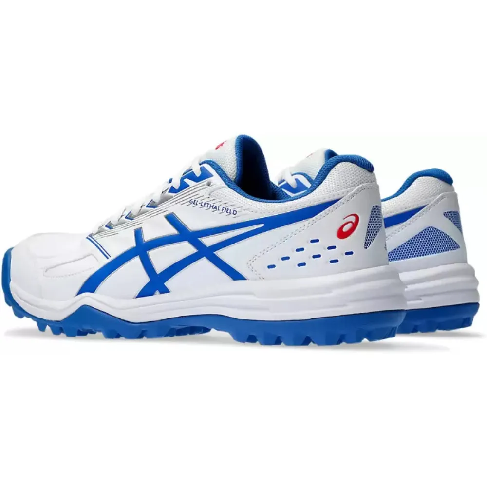 Best Asics Running Shoes Reviews ASICS Men's Gel-Lethal Field Cricket Shoe (White/Tuna Blue)