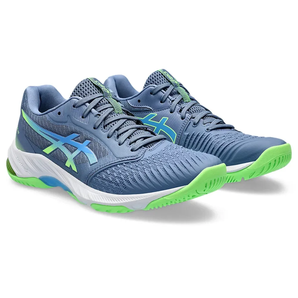 Highest Rated Asics Running Shoes ASICS Men's Netburner Ballistic FF3 Badminton Shoe (Denim Blue/Waterscape)