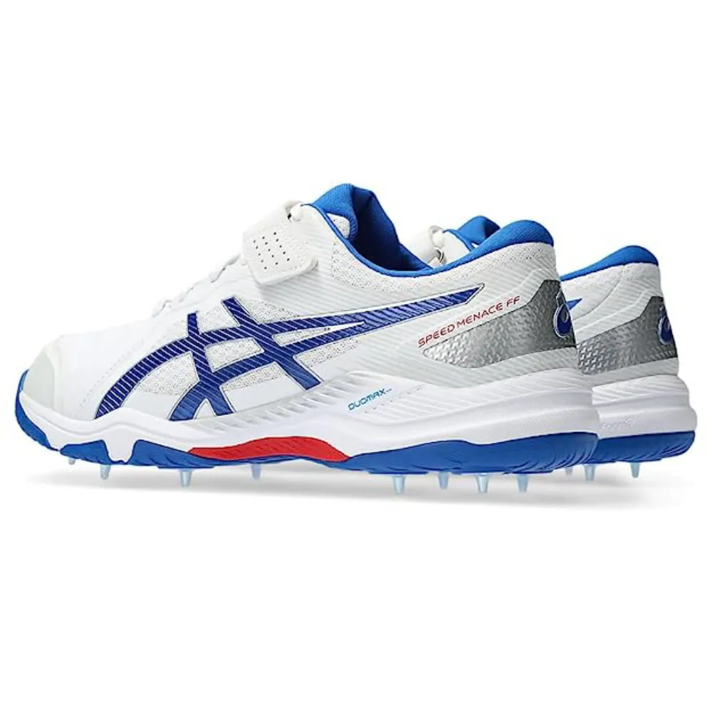 ASICS Men's Speed Menace FF Cricket Shoe (White/Tuna Blue) Saucony Asics Running Shoe