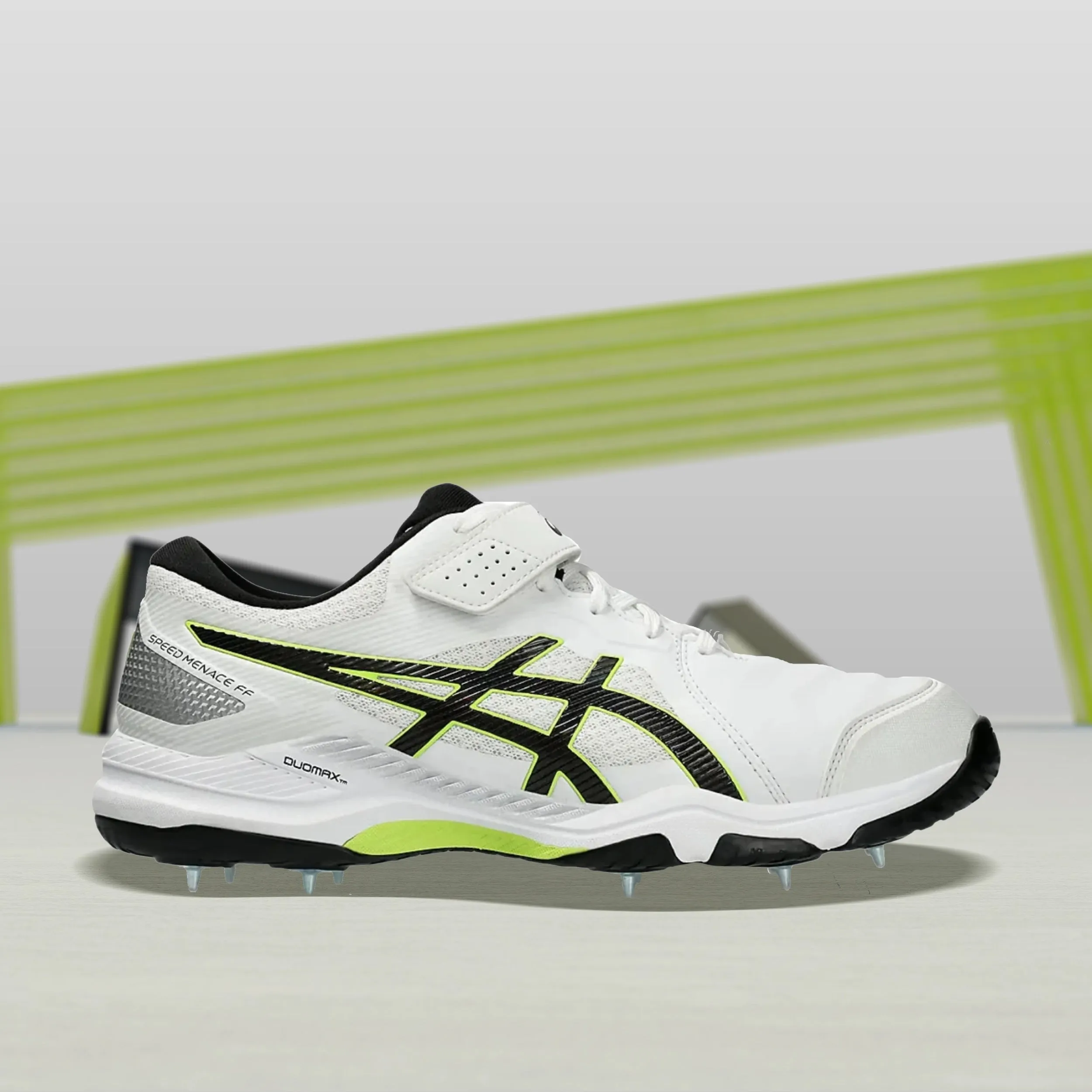 Asics Speed Menace FF Men's Cricket Shoes - White/Black Asics Black Shoes
