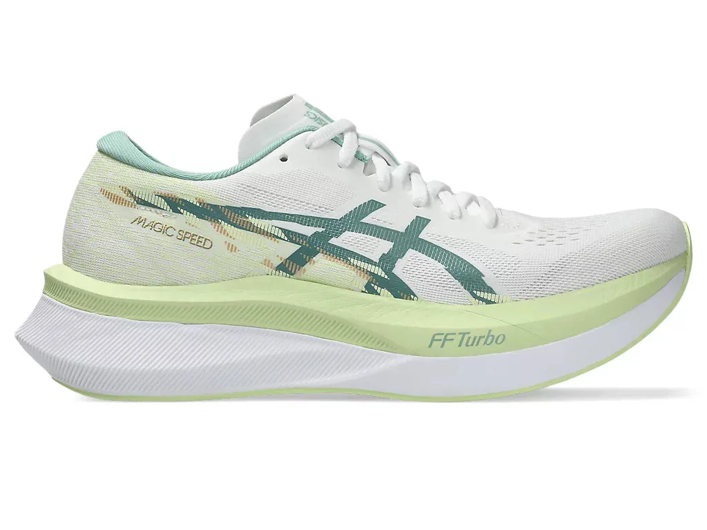 Running Shoes 2024 Asics Women's MAGIC SPEED 4 Running Shoes in White/Celadon