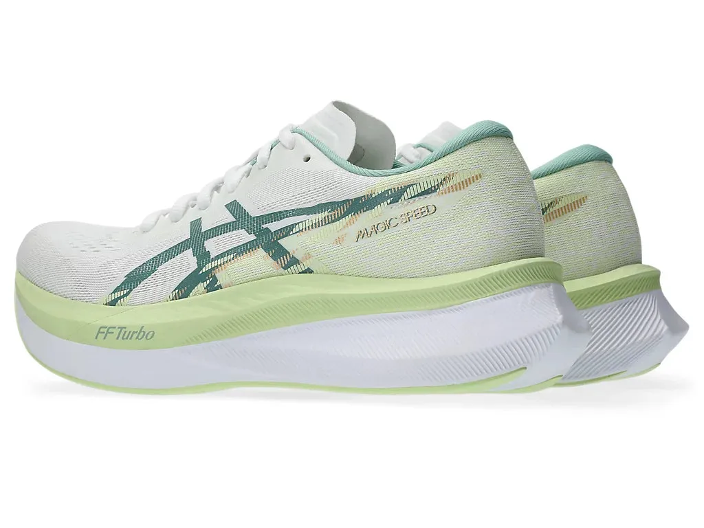 Asics Women's MAGIC SPEED 4 Running Shoes in White/Celadon Cloudfoam Pure 2.0 Running Shoes