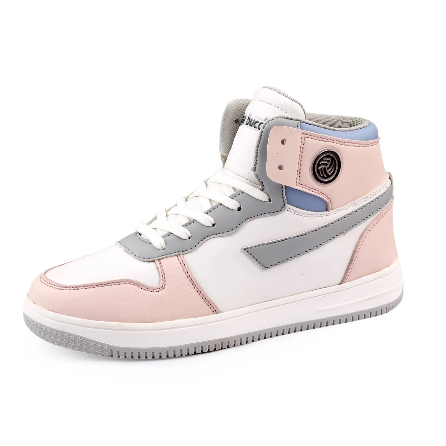 Shoelace Length For Sneakers Bacca Bucci Femme High-Top Harmony SneakersElegant Pastel Blue and Pink Women's Lace-Ups