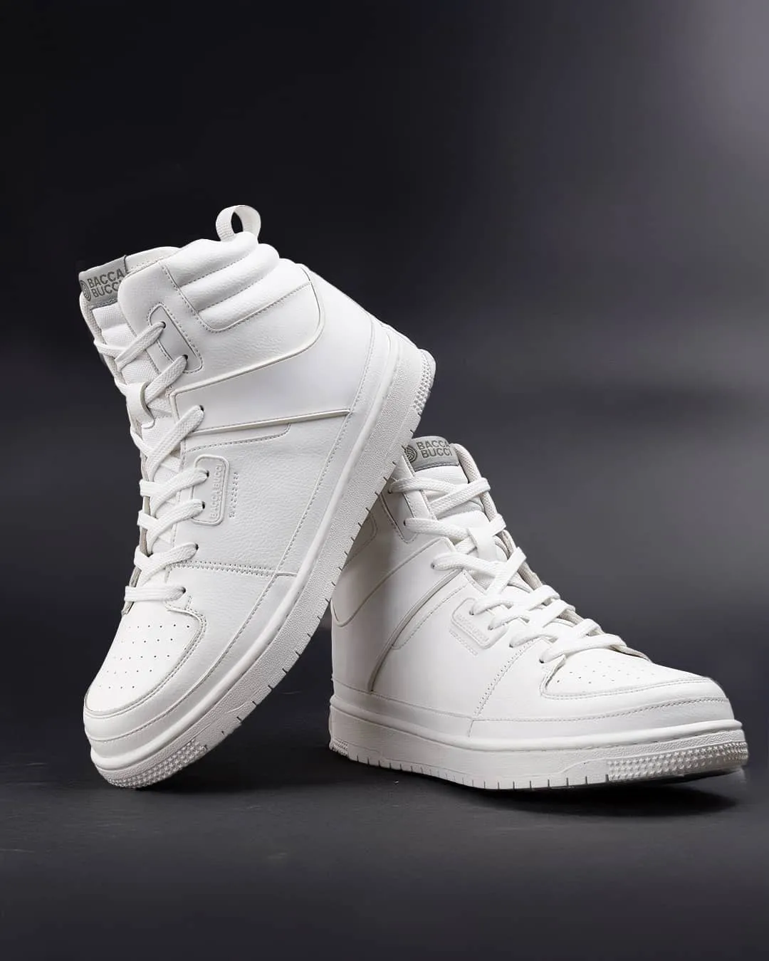Bacca Bucci Gourmet Collection: High-Top Sneakers Inspired by Dessert Indulgence White Gym Sneakers