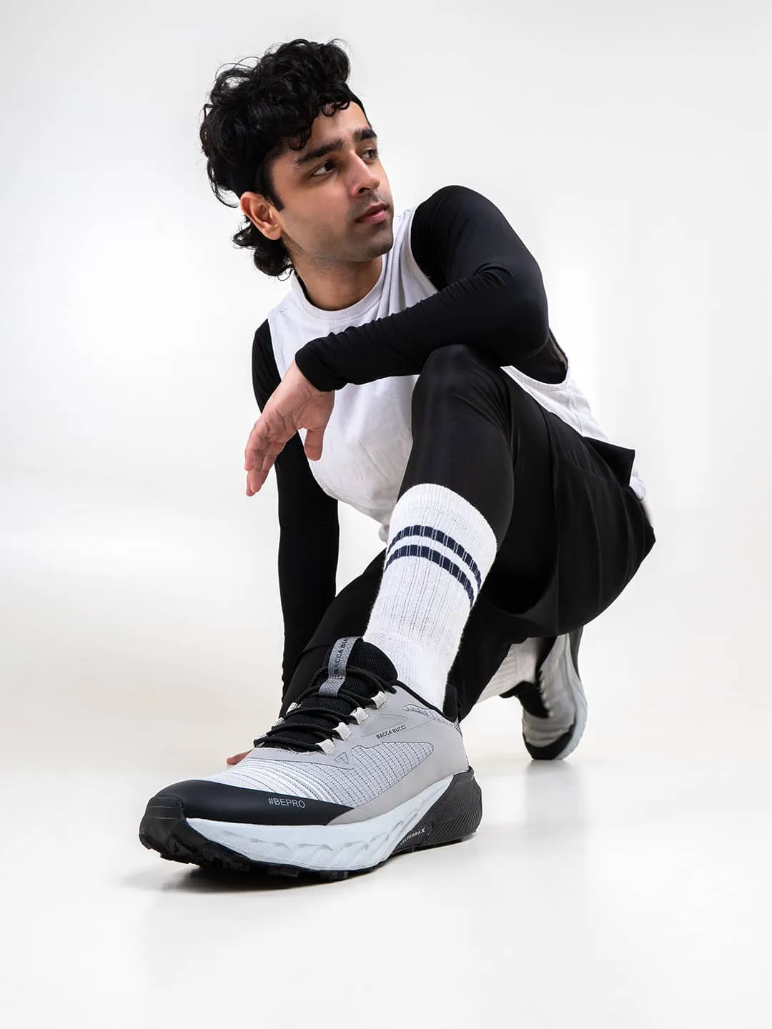 Bacca Bucci TrekZON Trekking & Trail Running Shoes with AllTerraX Grip Outsole Off White Low Vulcanized Sneakers