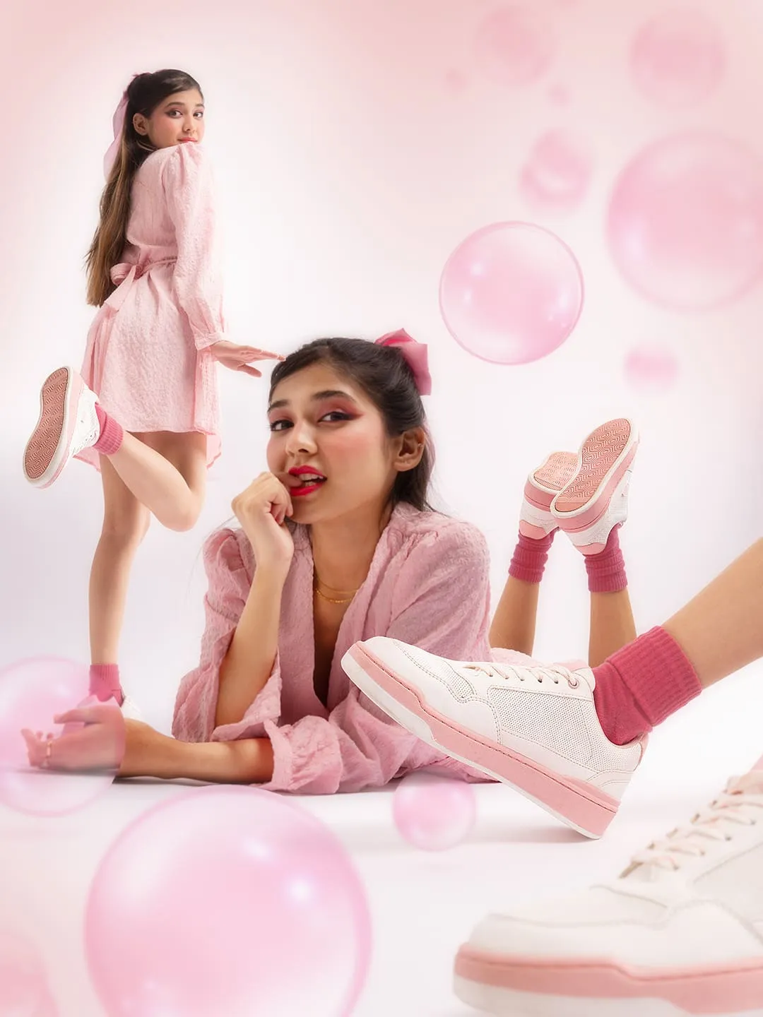 Bacca Bucci Womens Vibe City Sneakers  Lavender and Blush Pink Sneakers Streaming