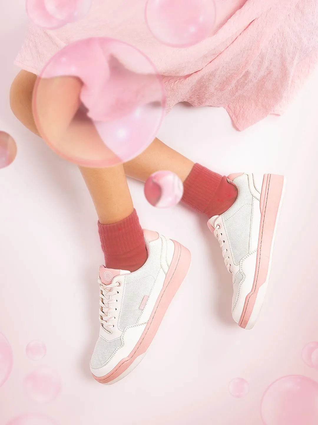 Cute Comfortable Sneakers Bacca Bucci Womens Vibe City Sneakers  Lavender and Blush Pink