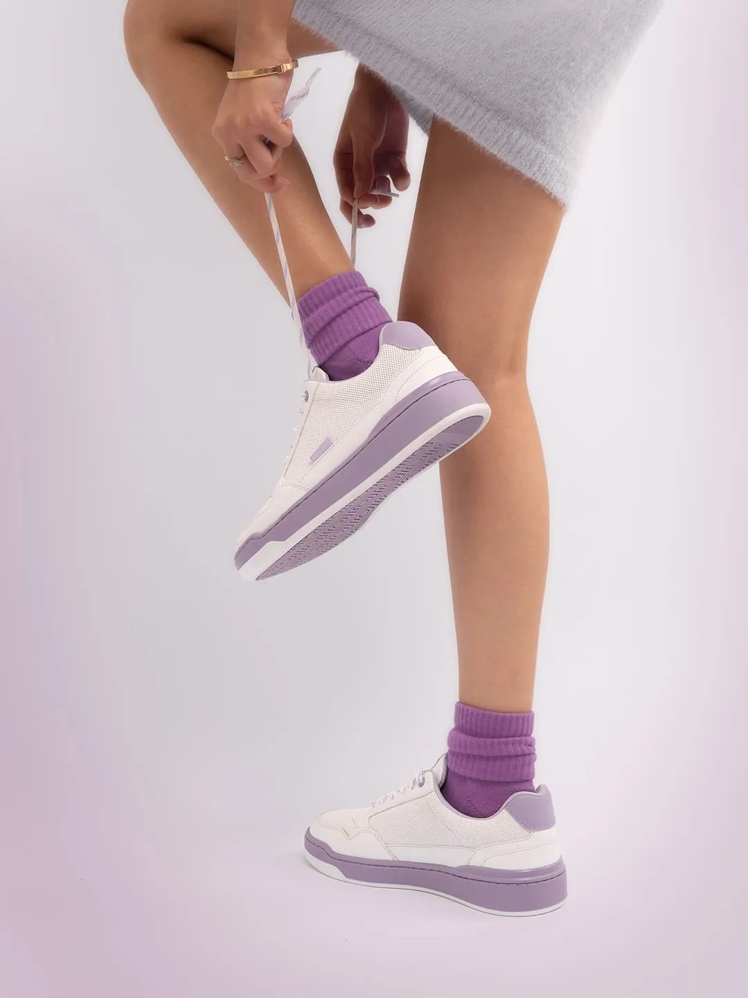 Bacca Bucci Womens Vibe City Sneakers  Lavender and Blush Pink Sneakers Match Tees