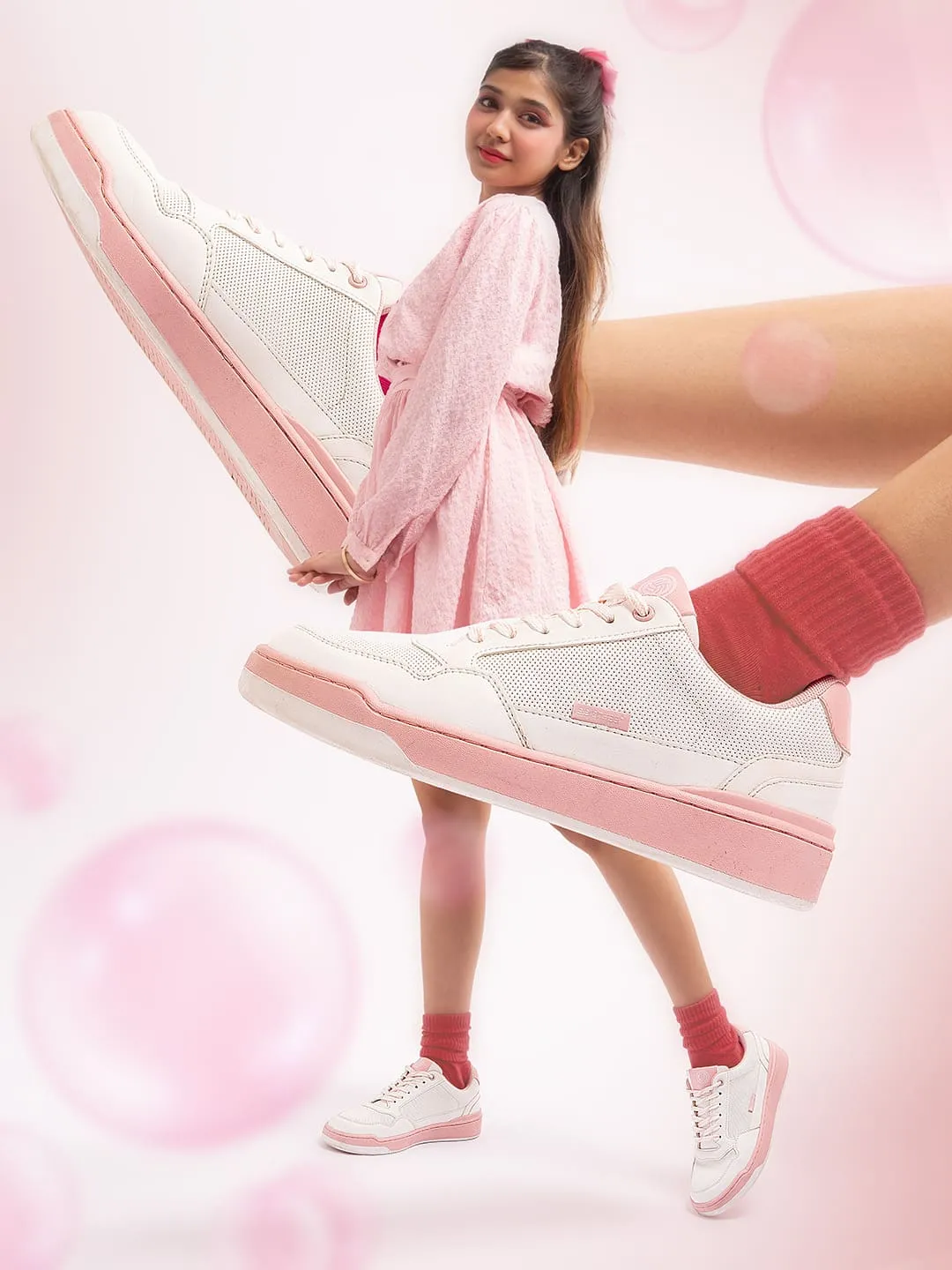 Bacca Bucci Womens Vibe City Sneakers  Lavender and Blush Pink Durant Sneakers