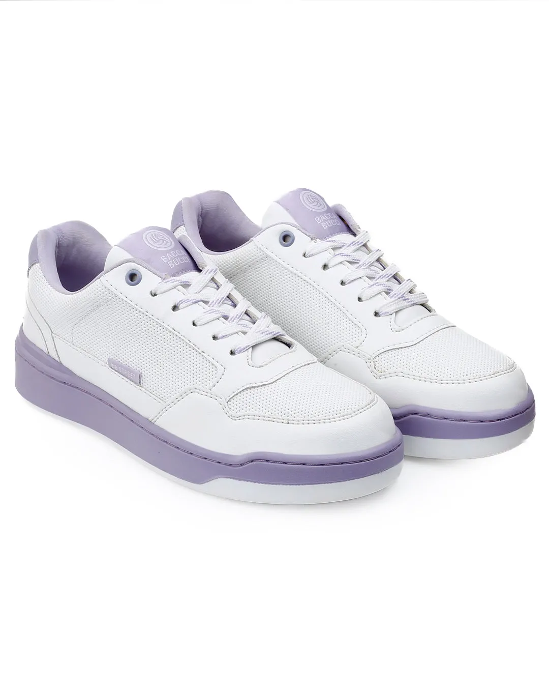 Puma Chunky Sneakers Bacca Bucci Womens Vibe City Sneakers  Lavender and Blush Pink