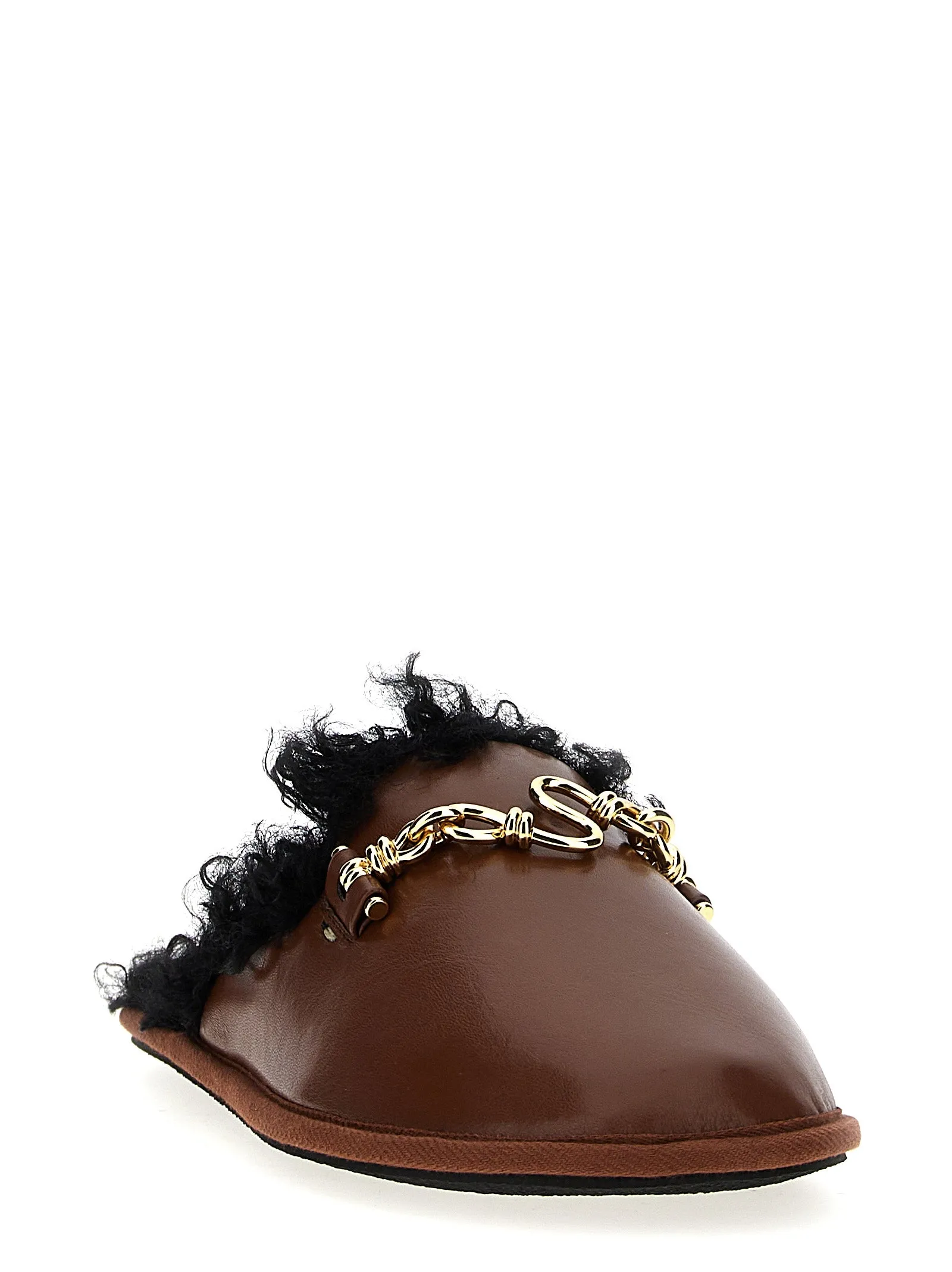 Shoe Flat Feet Backless Ryder Flat Shoes Marrone