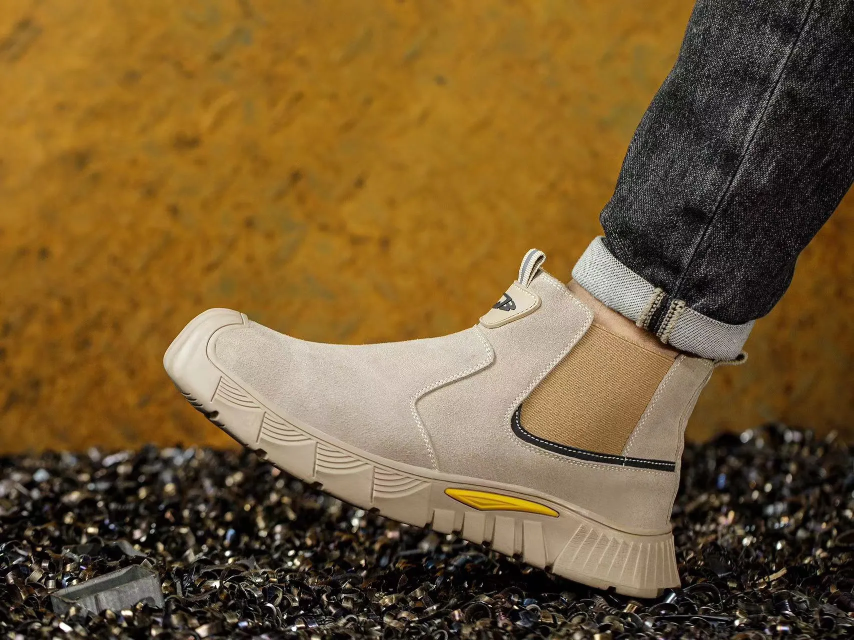 Anti Sweat Work Boots Welding Safety Footwear for Men Composite Toe Safety Work Shoes Lightweight Work Boots