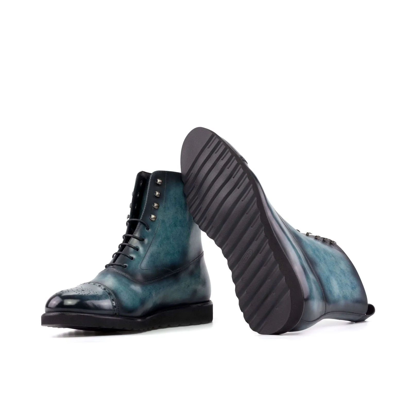 Balmoral Boot-Patina, Blue-Wholesale Best Lightweight Work Boots