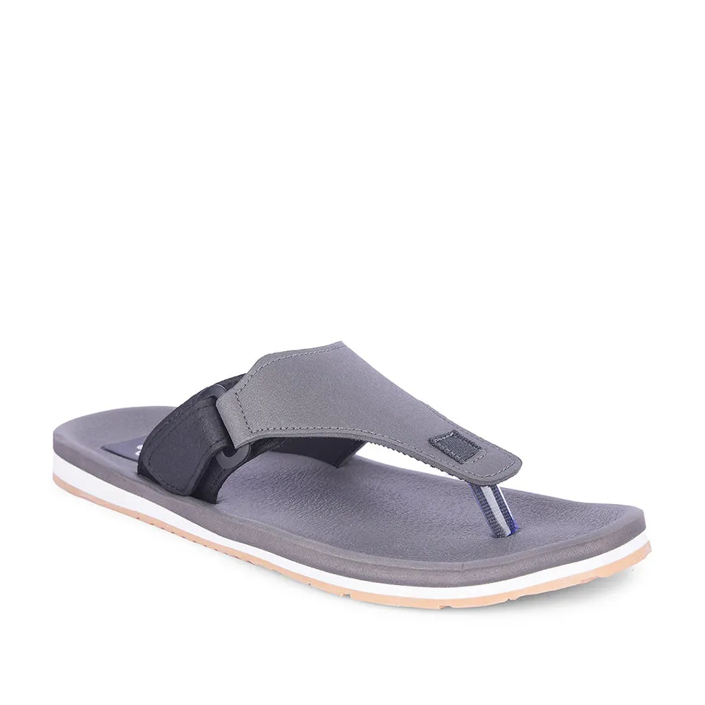 Wide Toe Slippers A-HA Casual Grey Flip Flop For Men ANCO-01 By Liberty