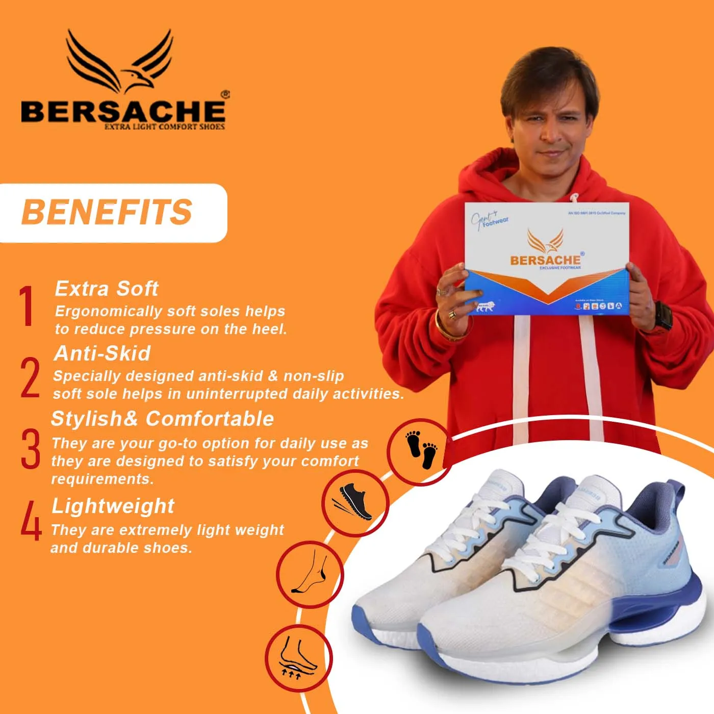 Bersache Premium Sports ,Gym, Trending Stylish Running Shoes For Men (9162-Blue) Girly Slippers