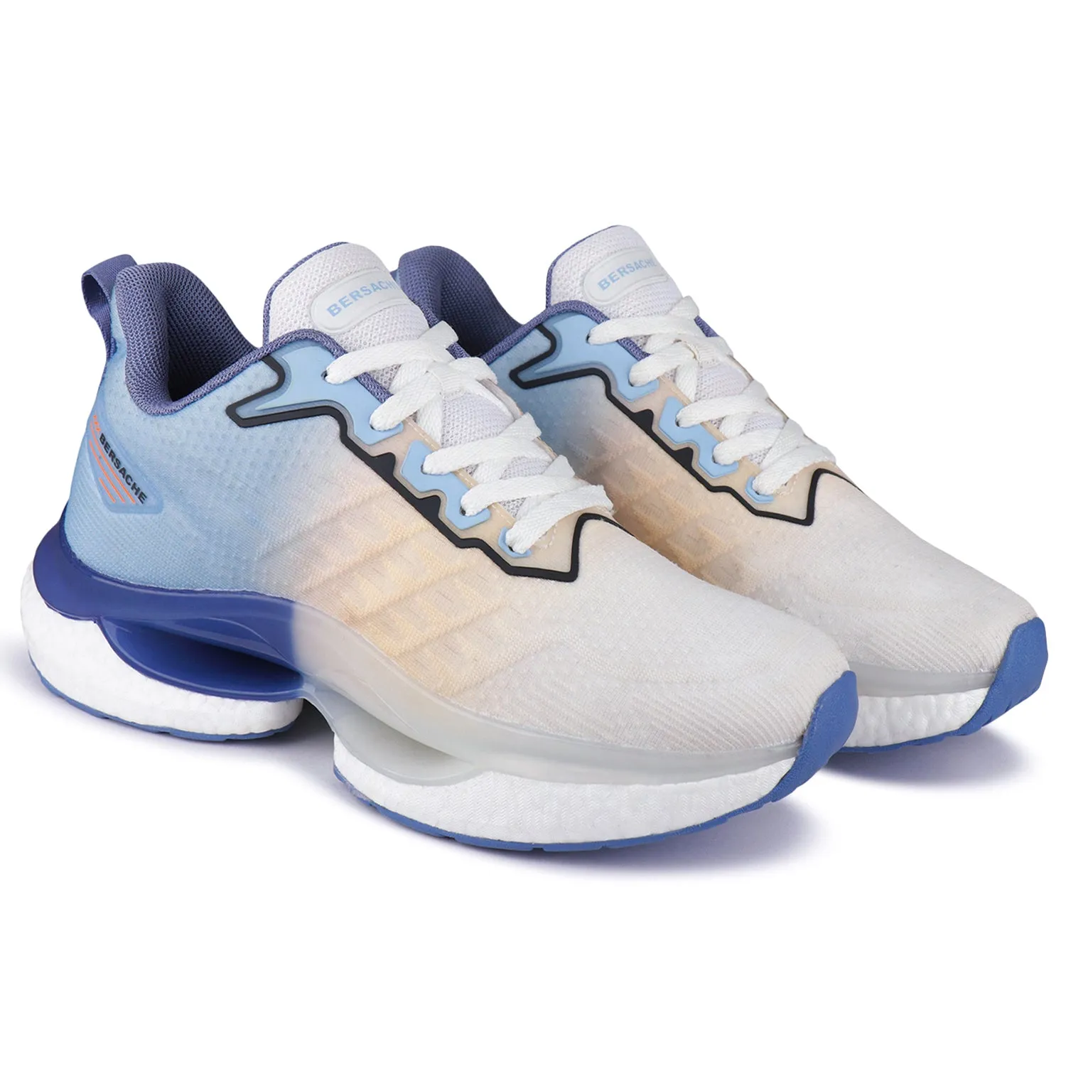 Bersache Premium Sports ,Gym, Trending Stylish Running Shoes For Men (9162-Blue) Ladies Slippers