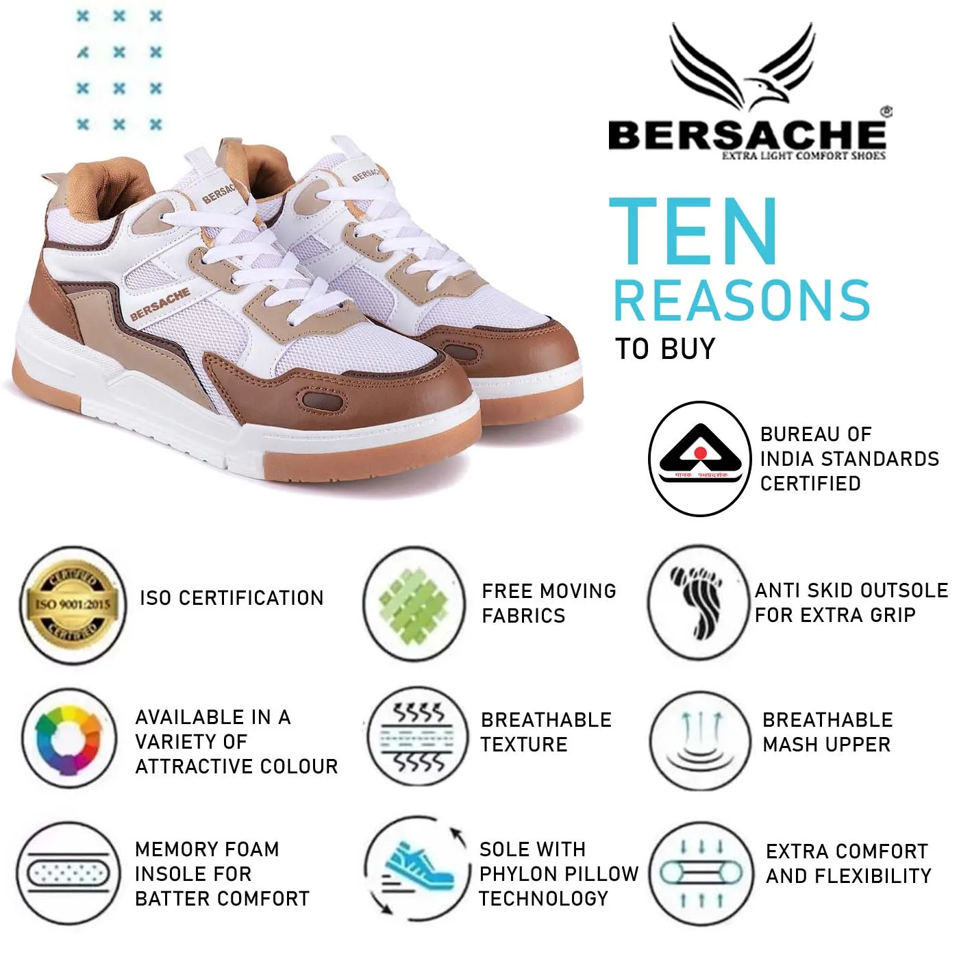 Monster Slitters Bersache Premium Sports ,Gym, Trending Stylish Running Shoes For Men (9172-Brown)