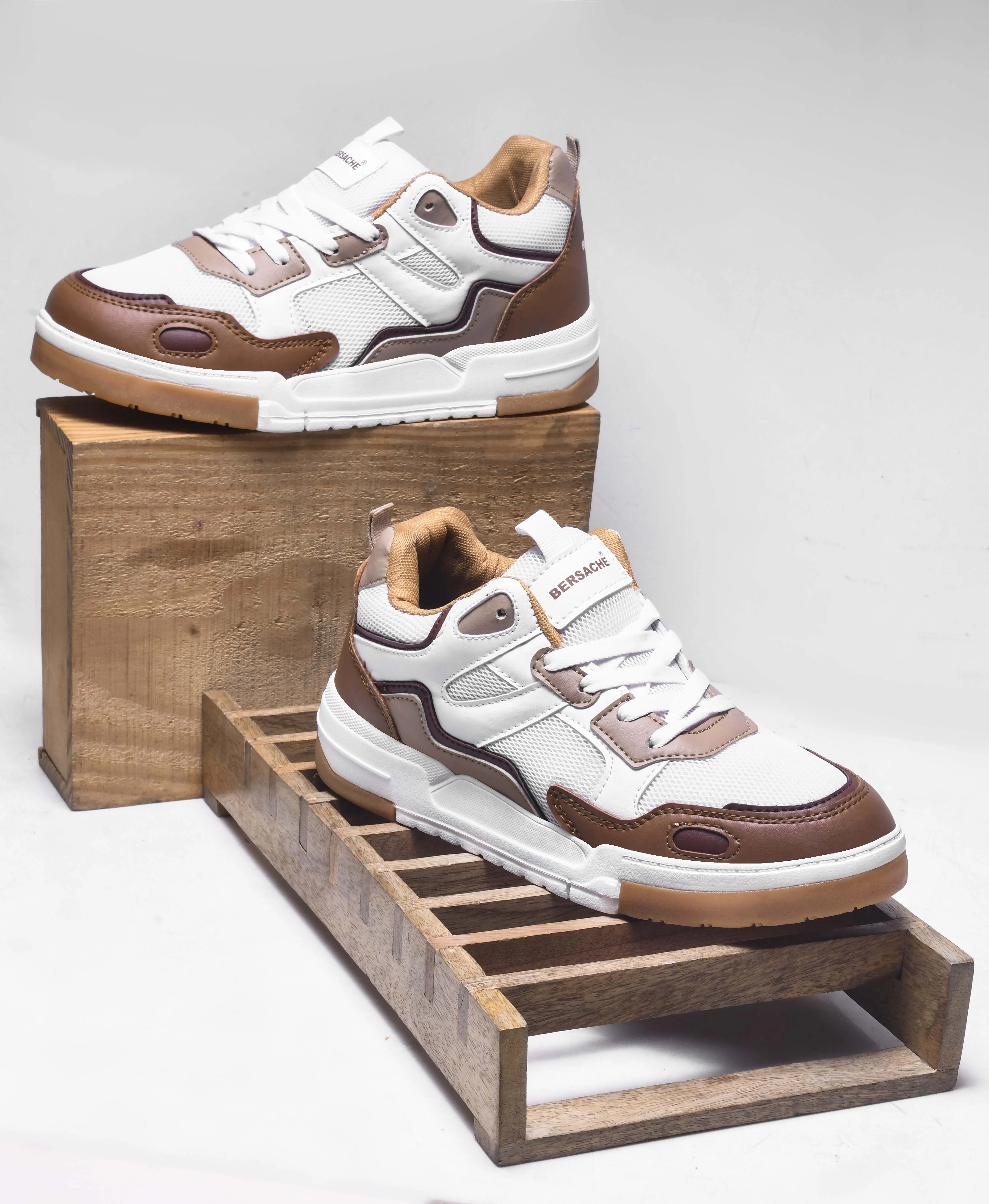 Bersache Premium Sports ,Gym, Trending Stylish Running Shoes For Men (9172-Brown) Fliffy Slippers