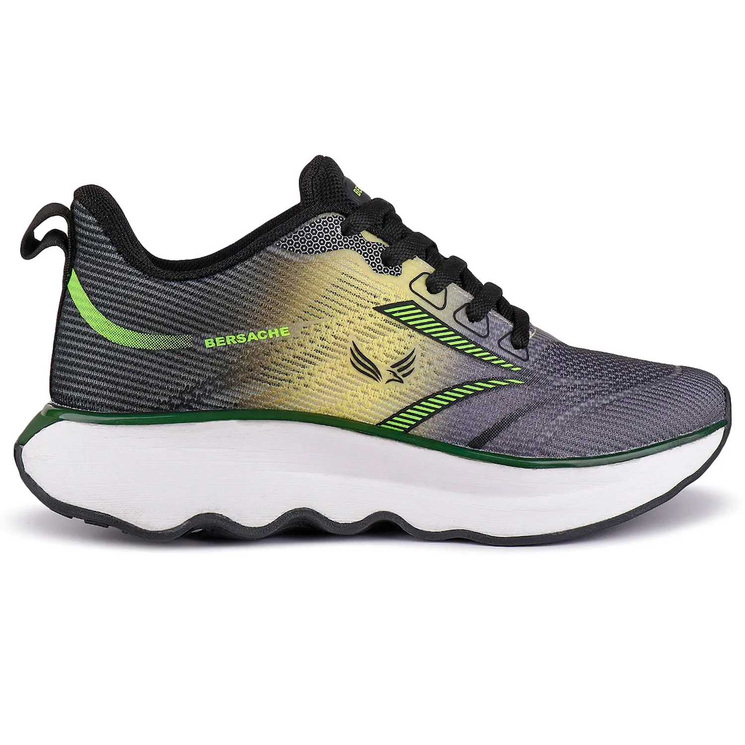 Bersache Premium Sports ,Gym, Trending Stylish Running Shoes For Men (9173-Black) Tank Slippers