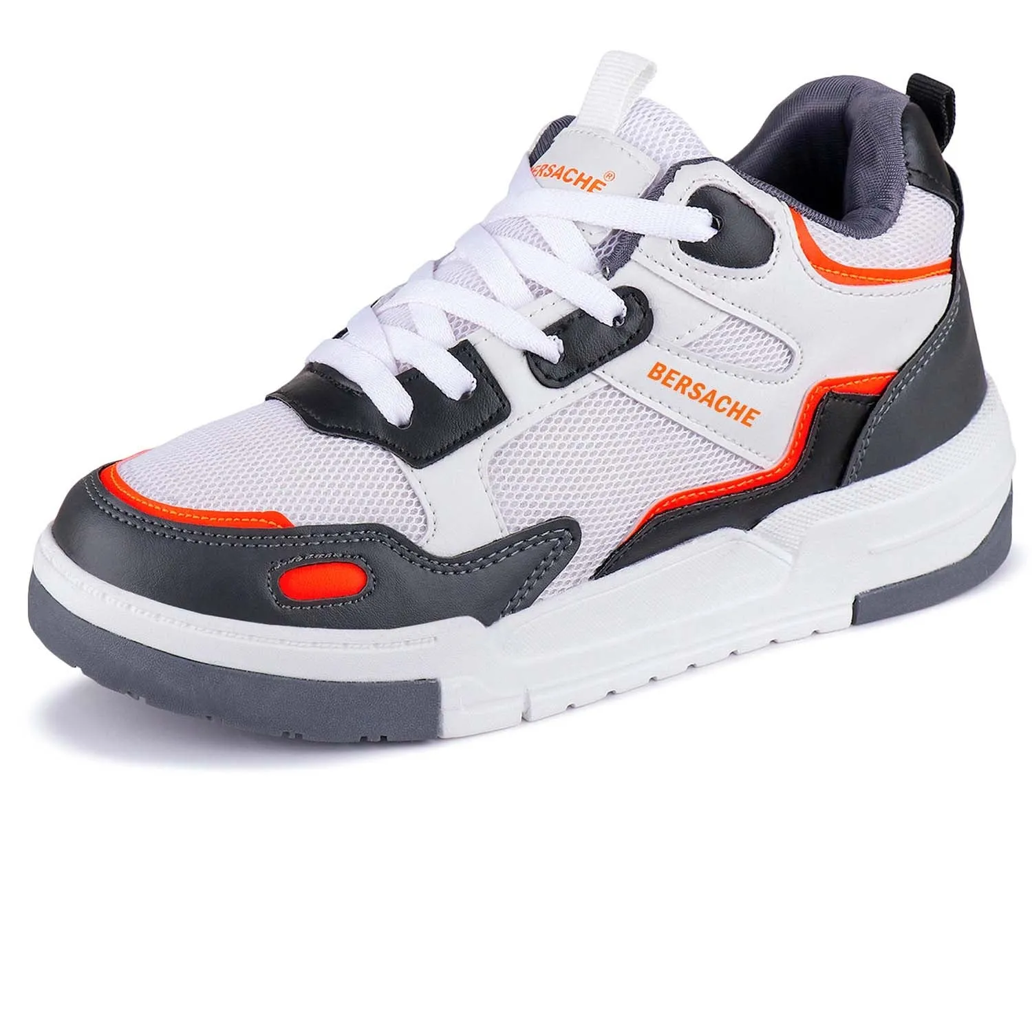 Bersache Premium Sports ,Gym, Trending Stylish Running Shoes For Men (9177-White) Ruby Slippers Oakleaf Hydrangea Size