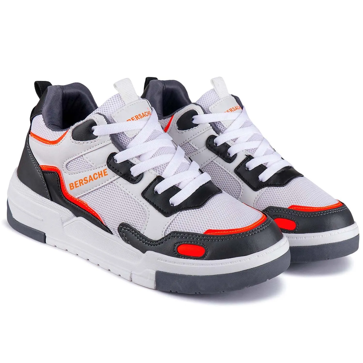 Nitro Slides Bersache Premium Sports ,Gym, Trending Stylish Running Shoes For Men (9177-White)