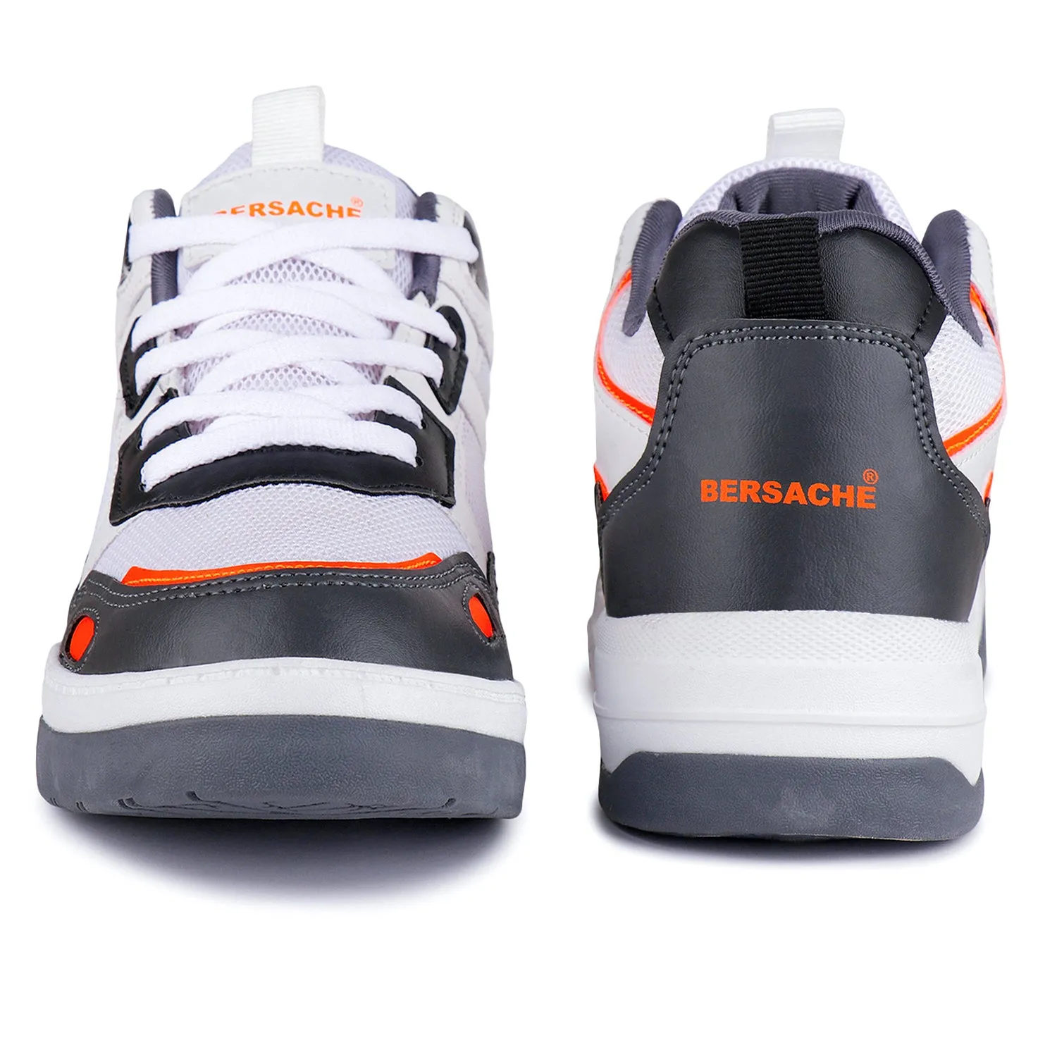 Super Comfortable Slippers Bersache Premium Sports ,Gym, Trending Stylish Running Shoes For Men (9177-White)