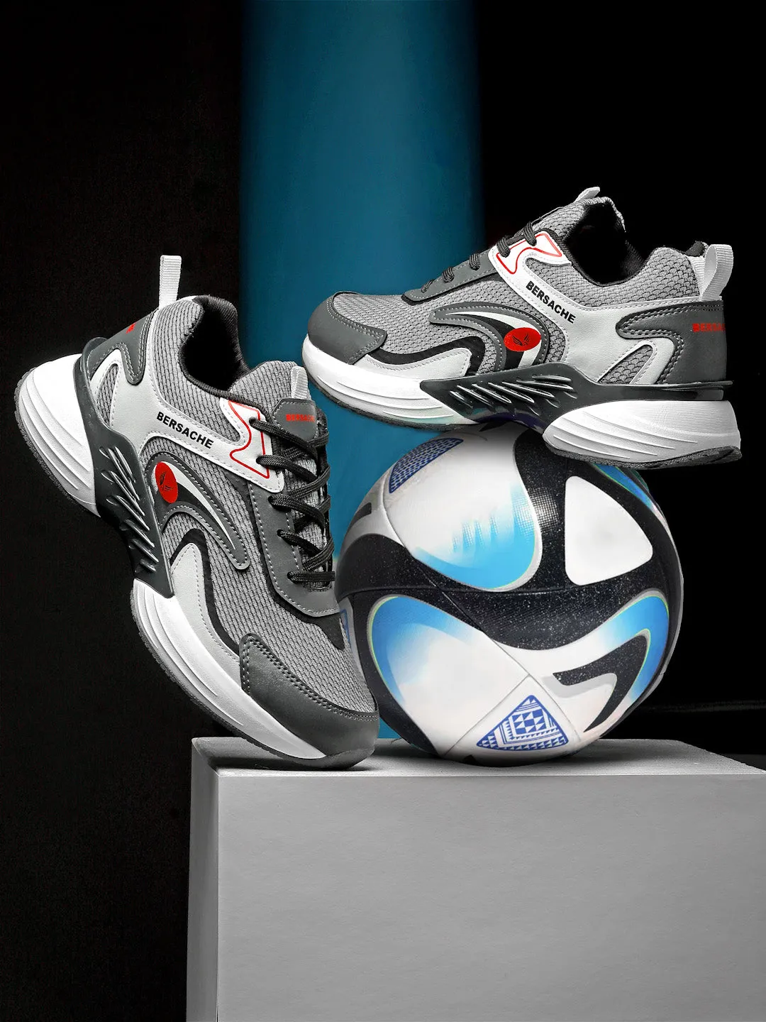 Bersache Premium Sports ,Gym, Trending Stylish Running Shoes For Men (9181)-Black Lightning Mcqueen Slides