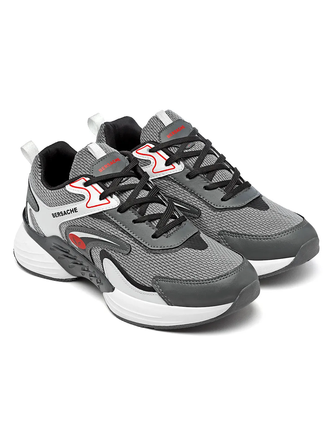 Bersache Premium Sports ,Gym, Trending Stylish Running Shoes For Men (9181)-Black Sox Tab Slippers