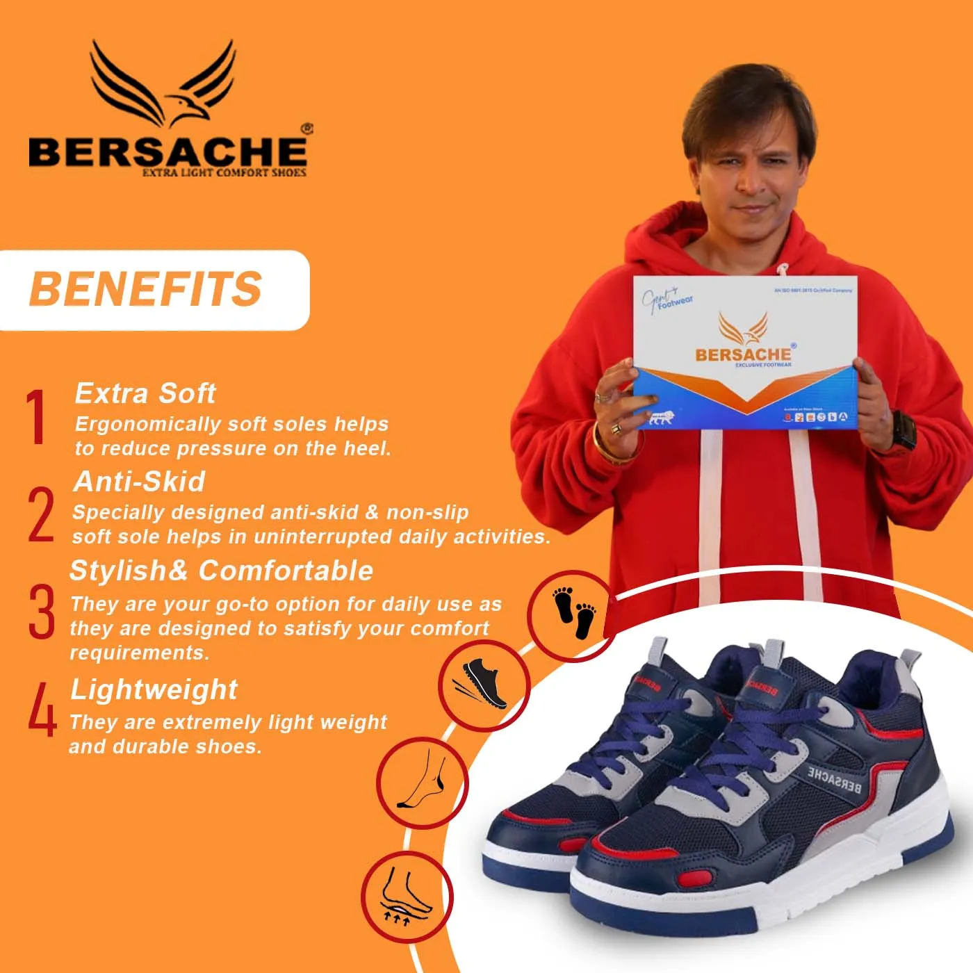 Bersache Sneaker, Loafers ,Casual With Extra Comfort Sneakers For Men   (9176-Blue) Slippers Toddler