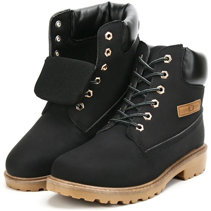 big size leather men boots winter man shoes ankle boot men's snow shoe martin cowboy autumn man fur velvet flats 1208 Wide Flat Shoes