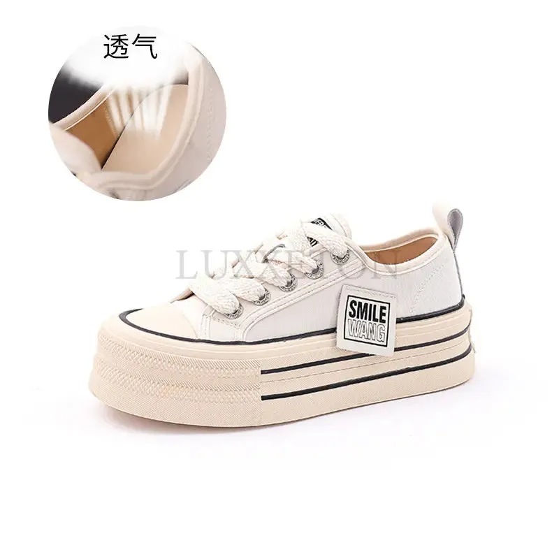 Bulky Sneakers binfenxie  -  Canvas Shoes Women Spring Summer Casual Walking Platforms Vulcanized Shoes Ladies Fashion Chunky Sneakers Zapatos Para Mujer