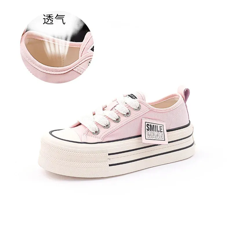 binfenxie  -  Canvas Shoes Women Spring Summer Casual Walking Platforms Vulcanized Shoes Ladies Fashion Chunky Sneakers Zapatos Para Mujer Color Sneakers