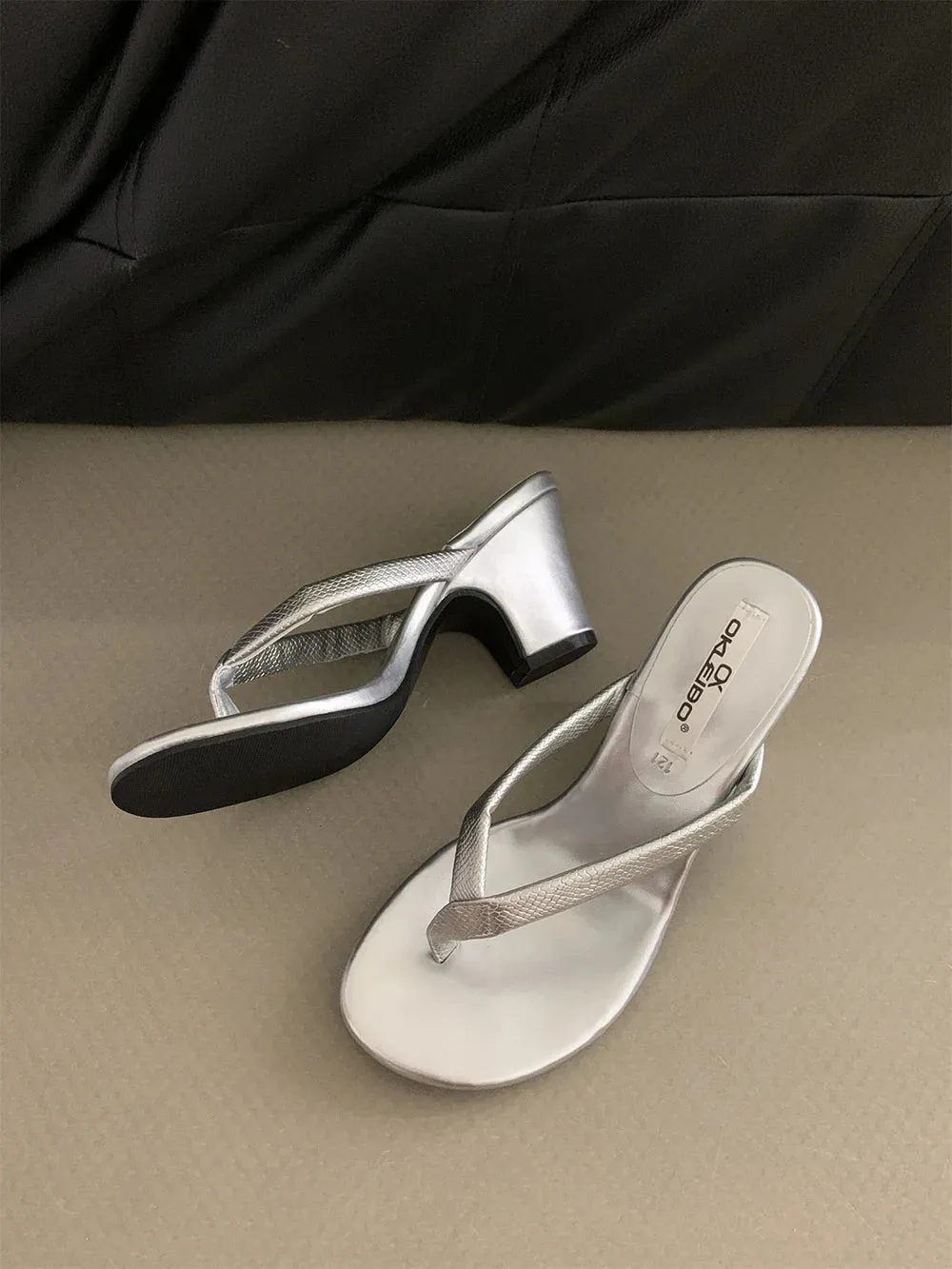 Guys Wearing Flip Flops And Jeans binfenxie  -  Fashion Women Slides Slippers Flip Flops Summer Dress Shoes Thick High Heels Black Brown Silver Beige Party Pumps Dress Shoes 39