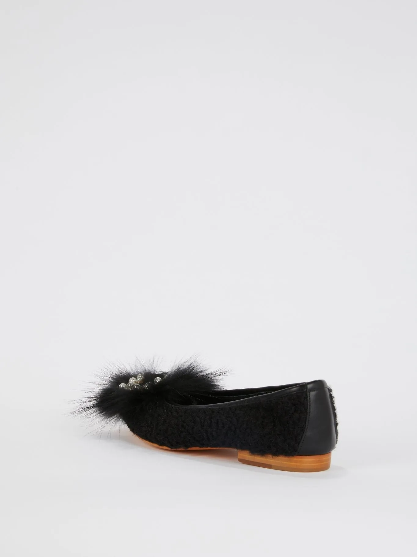 Doc Martens Tassel Loafers Black Embellished Sheep Fur Loafers