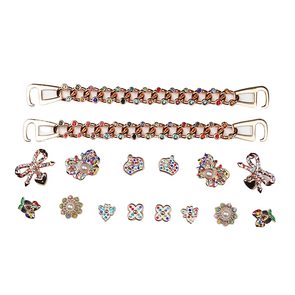 Bling Shoe Charms Shoe Decoration Fashion Shoe Charms for Women Girls Party Favors DIY Gift Fuzzy Platform Slippers