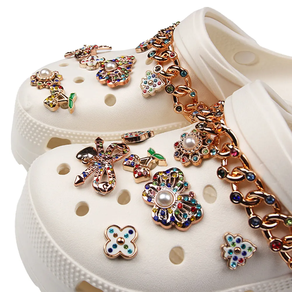 Bling Shoe Charms Shoe Decoration Fashion Shoe Charms for Women Girls Party Favors DIY Gift Decorative Ballet Slippers