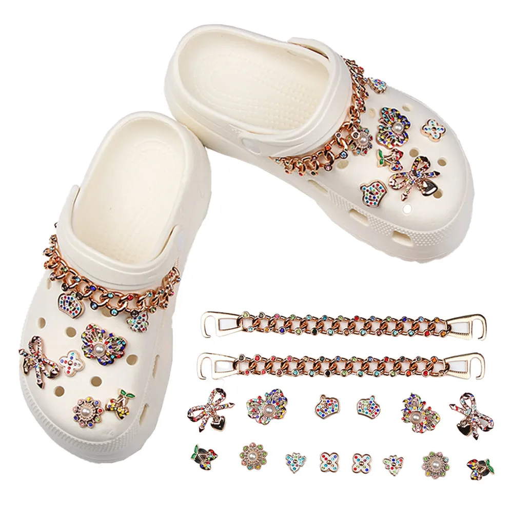 Extra Extra Wide Slippers For Swollen Feet Bling Shoe Charms Shoe Decoration Fashion Shoe Charms for Women Girls Party Favors DIY Gift