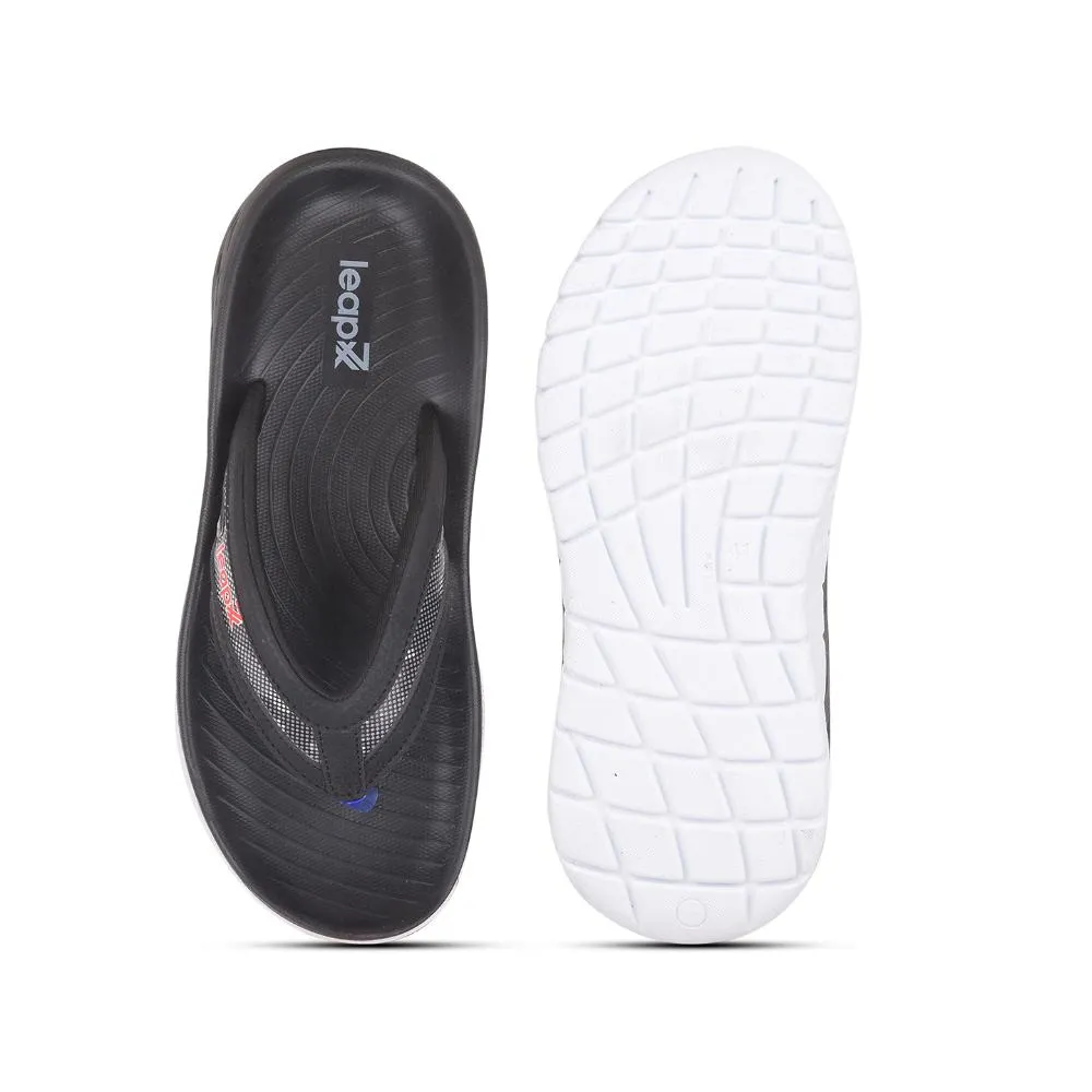 Slip Slippers Leap7x Casual Black Flip Flop For Men AUSTIN By Liberty
