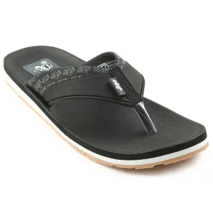 A-HA Casual Black Flip Flops For Men ANCO-03 By Liberty Wash Slippers With Rubber Soles