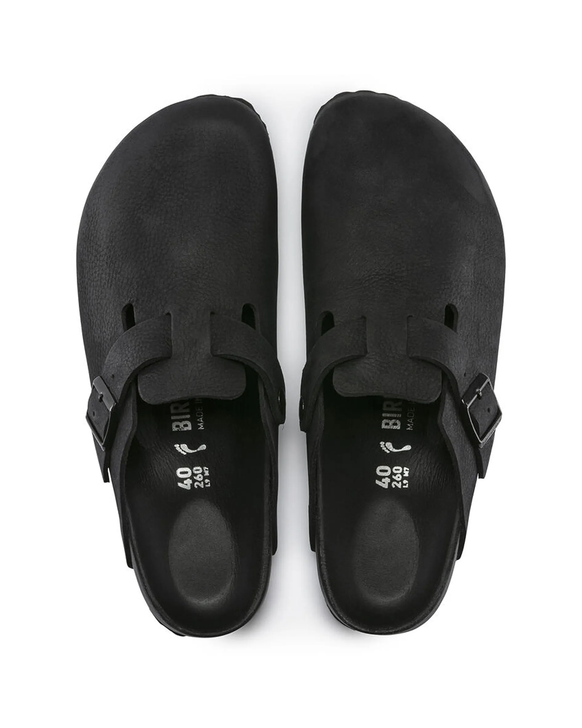 Composite Slip On Work Boots Boston Exquisite Black Nubuck Leather Clogs