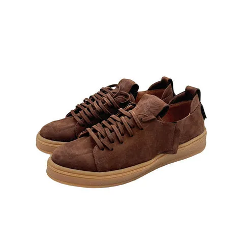 Strip Down brown nubuck men sneakers Sneakers For Wide Feet