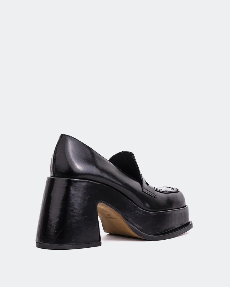 Rochfort Black Leather Zero Drop Loafers