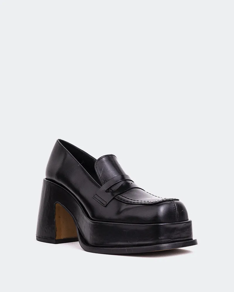 Rochfort Black Leather Eckhaus Latta Loafers