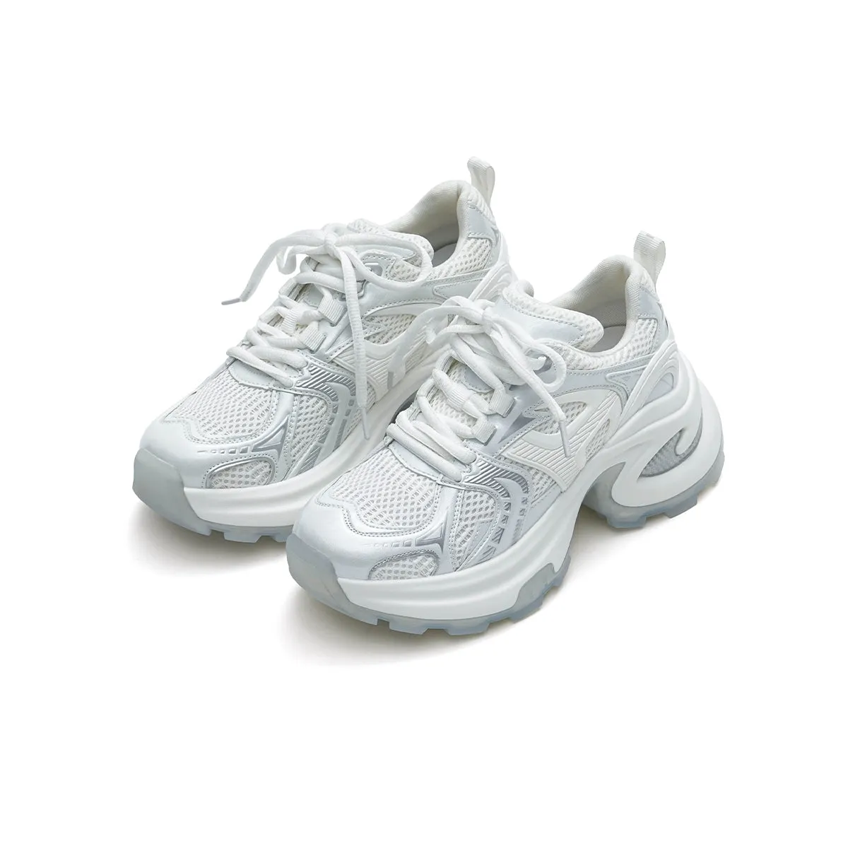 Dress Sneakers For Work Breathable Mesh Platform Sneakers