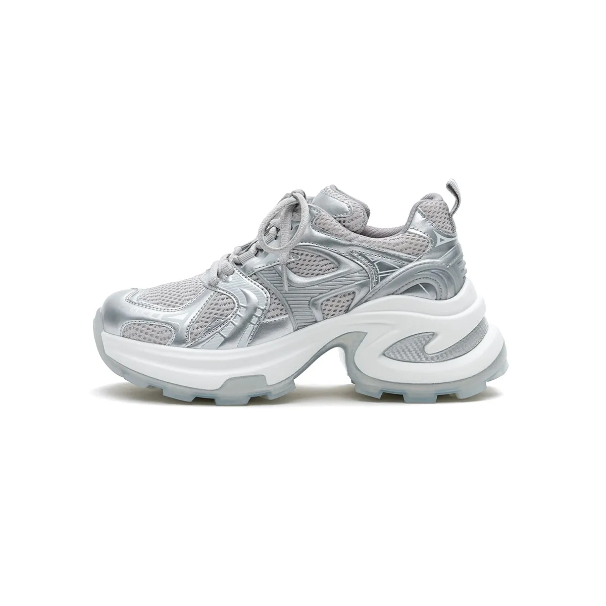 Ladies Fashion Sneakers Breathable Mesh Platform Sneakers