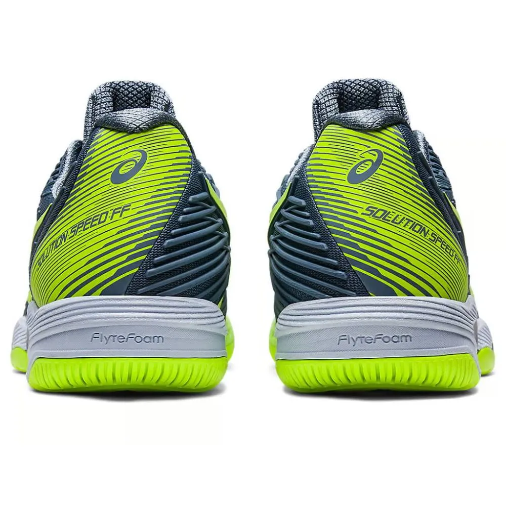 ASICS Men's Solution Speed FF 2 Tennis Shoe (Steel Blue/Hazard Green) Asics Best Support Shoe