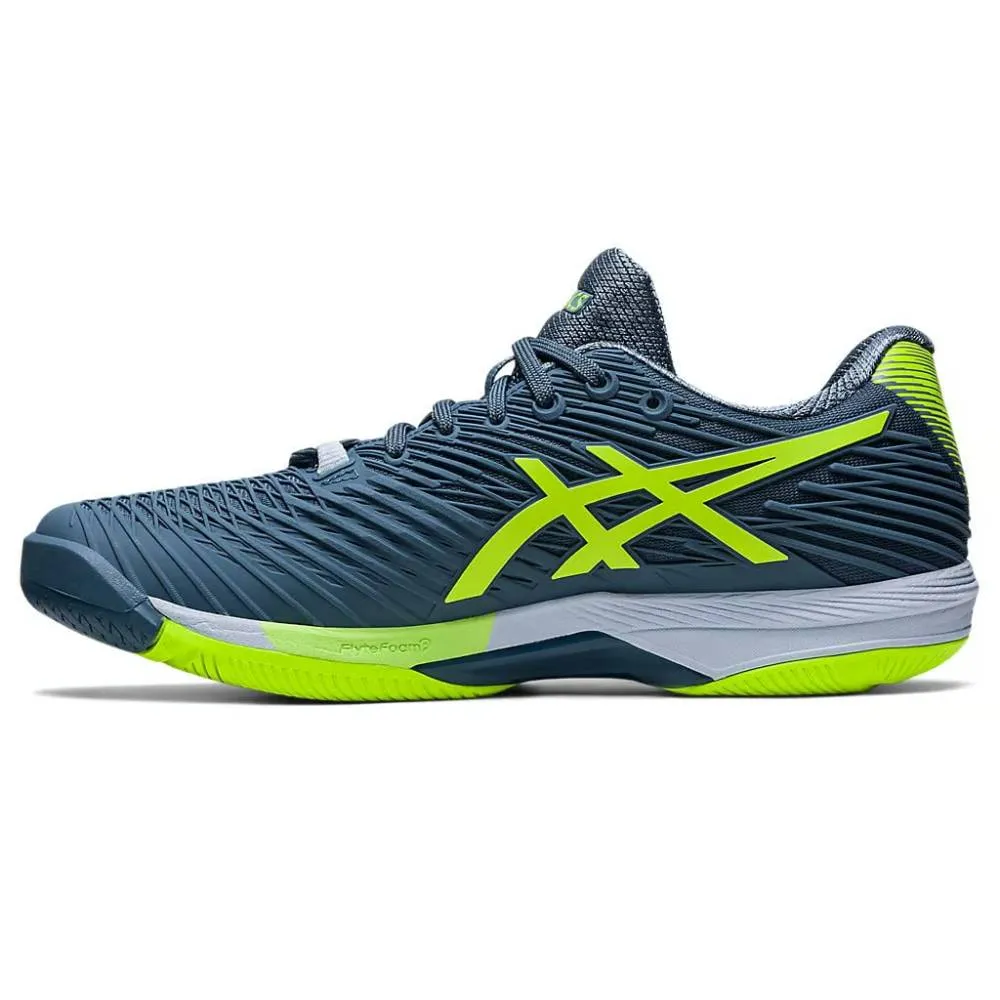 ASICS Men's Solution Speed FF 2 Tennis Shoe (Steel Blue/Hazard Green) Carbon Asics