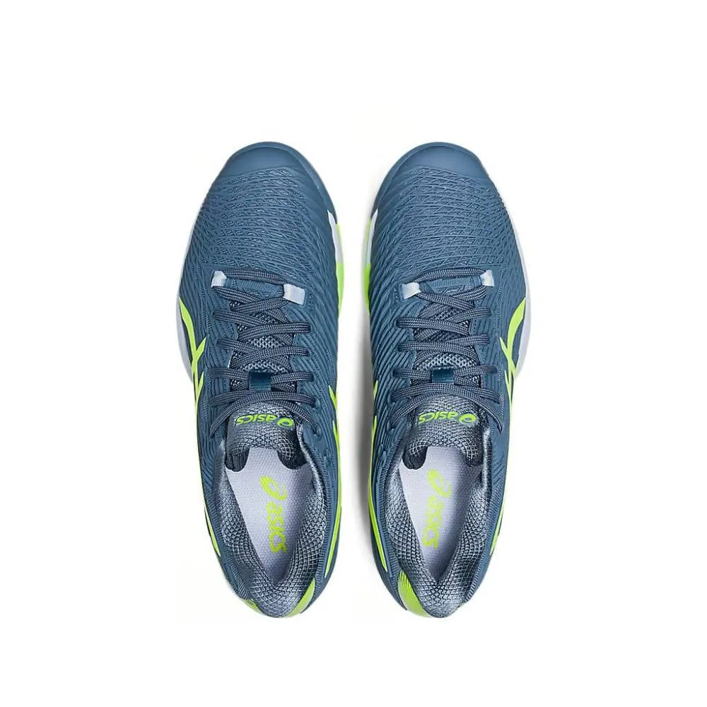 Best Asics Running Shoes Plantar Fasciitis ASICS Men's Solution Speed FF 2 Tennis Shoe (Steel Blue/Hazard Green)
