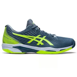 ASICS Men's Solution Speed FF 2 Tennis Shoe (Steel Blue/Hazard Green) Best Asics Running Shoes For Narrow Feet